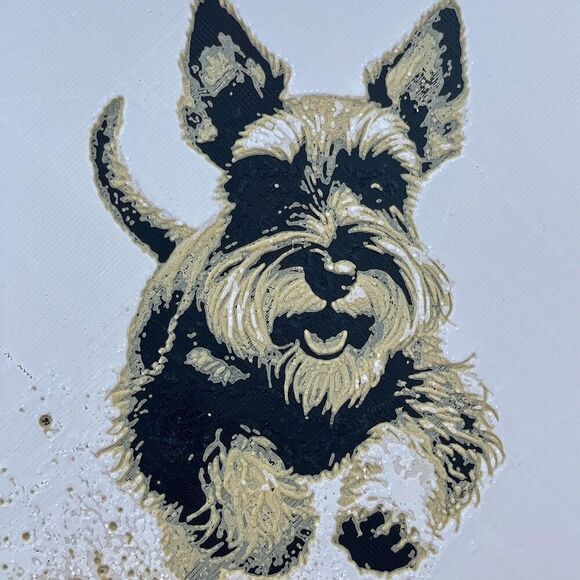 Schnauzer with Red Ball Wall Art, Dog Wall Art, Hueforge - Picture 2 of 9